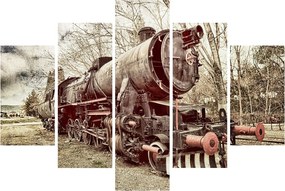 Tablou cu locomotivă istorică (150x105 cm)