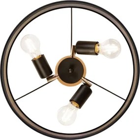 Lustră aplicată ALBA 3xE27/15W/230V Ø 40 cm negru/maro