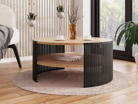 Măsuță de cafea Zentono (Negru + Stejar craft auriu) . 1103777