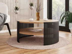 Măsuță de cafea Zentono (Negru + Stejar craft auriu) . 1103777