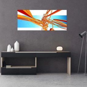 Tablou - Linii împletite, abstracție (120x50 cm)