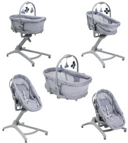 Pătuț pentru bebeluși 5 în 1 Chicco BABY HUG PRO gri