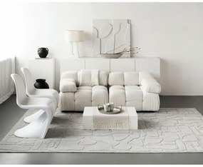 Covor gri deschis din lână 200x300 cm Morphic Dunes – Agnella