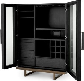 Bufet, Bar design LUX, Furnir de stejar gri carbune, Connaught