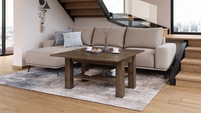 Mazzoni BRAWO Nuc Elegant - MĂSUȚĂ DE CAFEA CU BLAT EXTENSIBIL ȘI RIDICABIL MASĂ CU RAFT