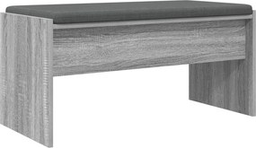 vidaXL Bancă pentru hol cu pernă Gri Sonoma 83 x 38 x 40 cm