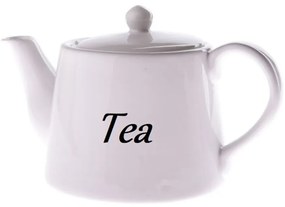 Ceainic de ceramică Tea 1000 ml,  alb
