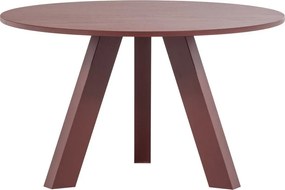 Masă de dining rotundă din lemn de stejar ø 129 cm Rhonda – WOOOD