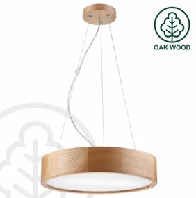 Lustră pe cablu OAK 2xE27/60W/230V stejar ø 37 cm
