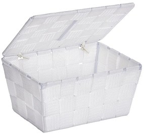 Coș cu capac pentru depozitare ADRIA, WENKO, alb