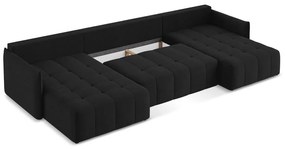 Colțar negru extensibil/cu spațiu de depozitare (în formă de "U") Moku – Makamii