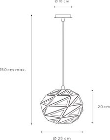Lucide 21415/25/31 - Lustră pe cablu MALUNGA 1xE27/60W/230V