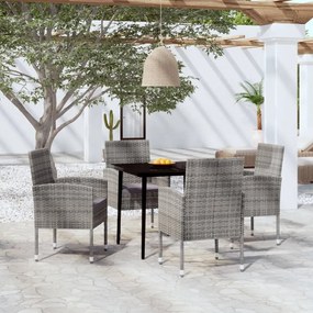3099626 vidaXL Set de mobilier pentru grădină, 5 piese, antracit