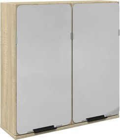 vidaXL Dulap oglindă baie stejar sonoma 64,5x20x66,5 cm lemn prelucrat