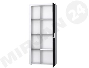 Dulap cu rafturi Magnolia MA2 (Alb + Negru lucios ) (iluminat LED RGB color). 1058280