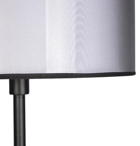 Lampă de podea design negru cu nuanță alb-negru 47 cm - Simplo