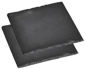 Kesper 38109 Set de tăvi de servire din ardezie, 2buc., 20 x 20 cm