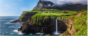 Tablou - Cascada Múlafossur (120x50 cm)