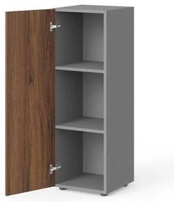 Dulap mediu Manager 39,9 x 42,2 x 119,5 cm, stânga, nuca warmia / gri
