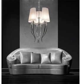 Azzardo AZ0028 - Lustră pe lanț DIABLO 6xE14/11W/230V alb