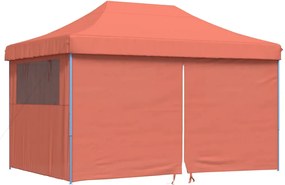 vidaXL Cort pliabil pentru petreceri cu 4 pereți laterali, cărămiziu