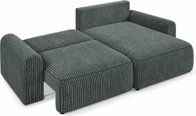 Coltar extensibil reversibil NORDEN TILIA 250x140 cm, albastru-gri
