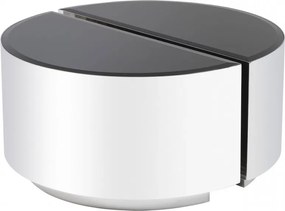 Set 2 masute laterale design elegant LUX Astra, argintiu-negru 114359 HZ