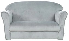 Canapea pentru copii gri deschis cu tapițerie din catifea 78 cm Lil Sofa – Roba