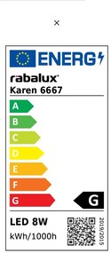Lustra aplicata design modern alb 2 spoturi LED Karen 6667 RX