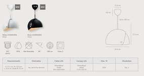 Lustra/Pendul metalic design nordic Align negru