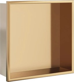 vidaXL Nișă de duș, auriu periat, 32x32x9 cm, oțel inoxidabil