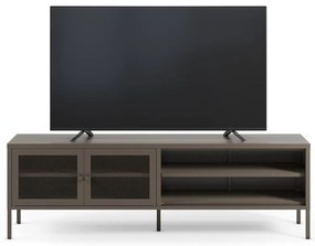 Comodă TV gri din metal 160x50x35 cm Fayna – Marckeric