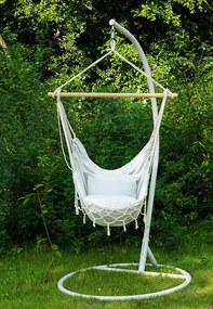 Fotoliu balansoar suspendabil, crem, OFRAME