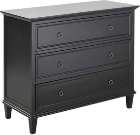 Comodă lemn masiv gri Noir Antracit, 100 × 45 × 85 cm