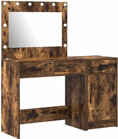 vidaXL Masă de Machiaj cu ușă 2 pcs Maro 40 x 41 x 75 cm Lemn compozit