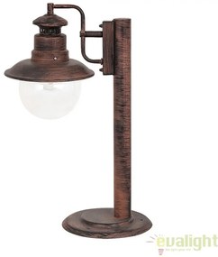 Stalp de iluminat cu protectie IP44 de exterior, finisaj maro antic, Odessa 8165 RX