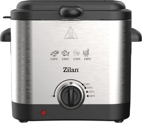 Friteuza electrica ZILAN ZLN4185 - 2.5L, 1600W, termostat reglabil 130-190°C, inox