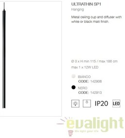 Pendul modern, iluminat LED ULTRATHIN SP1 Bianco 142906