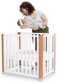 KINDERKRAFT SELECT KOYA Premium - Pătuț 4 în 1 pentru copii, fag/pin