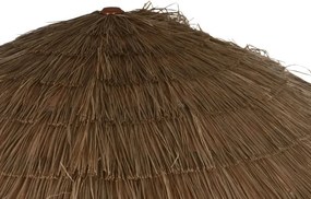 Umbrelă de grădină cu aspect de stuf, stil tropical, structură metalică