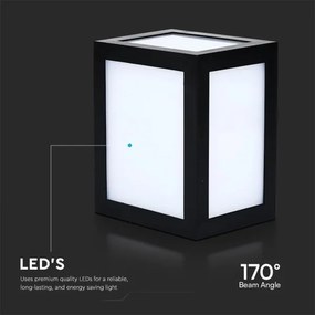 Aplică de perete pentru exterior cu LED/12W/230V 3000K IP65 neagră