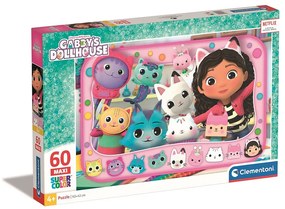 Gabby&#039;s Dollhouse Introduction Puzzle maxi Clementoni cu 60 de piese