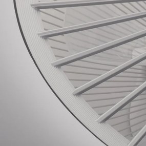 Plafonieră LED dimabilă cu ventilator ZONDA LED/48W/230V argintiu + telecomandă