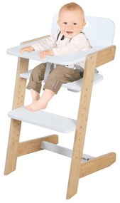 Scaun de masă pentru bebe alb Nature UP – Roba