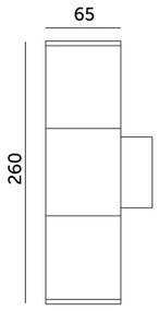 Aplică de exterior 2xGU10/35W/230V IP54 negru rotund