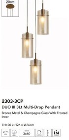 Lustra moderna cu 3 pendule Duo III