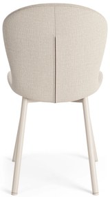 MAZZONI EXPORT FIORA Bej (material Basel 24)/cadru bej - SCAUN MODERN TAPIȚAT PENTRU SALON/SUFRAGERIE LOFT