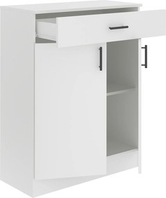 Comoda Tisa, 1 Sertar, 2 Usi, Alb, 80 x 35 x 100 cm