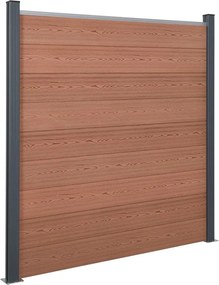 vidaXL Set panouri pentru gard, maro, 180x186 cm, WPC