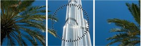 Tablou - Burj Khalifa (cu ceas) (90x30 cm)